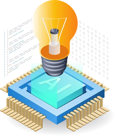 Ideia de inteligência artificial  Ilustração