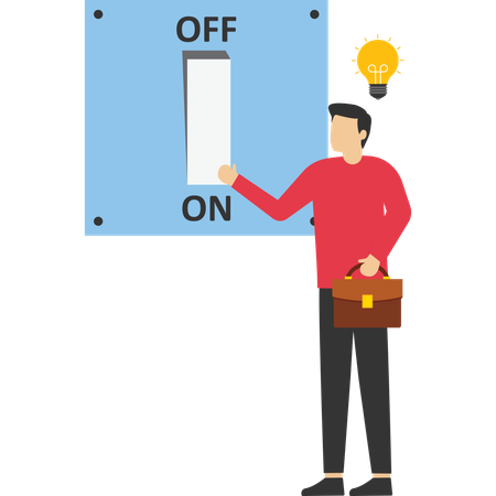 Ideia de negócio e solução para resolver problemas da empresa  Ilustração