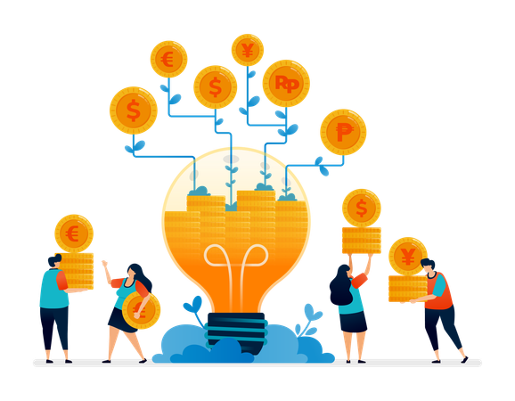 Ideias para planejar condições financeiras e investimentos com bons retornos  Ilustração