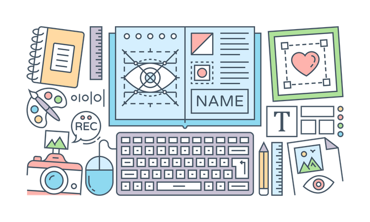 Identidade e design de marca  Ilustração