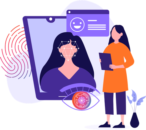 Identificación facial  Ilustración
