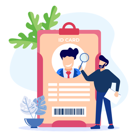 Identification Card  Illustration