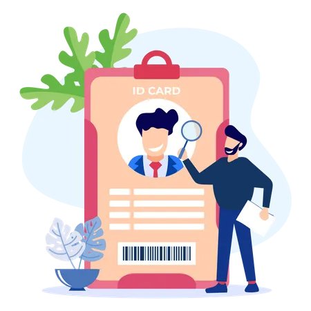 Identification Card  Illustration