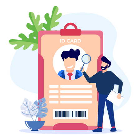 Identification Card  Illustration