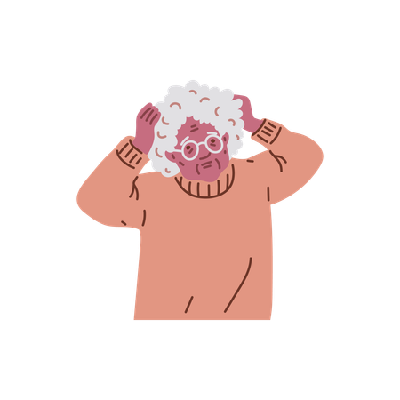 Idosa sofre de Alzheimer  Illustration