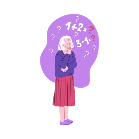 Idosa sofre de Alzheimer  Illustration