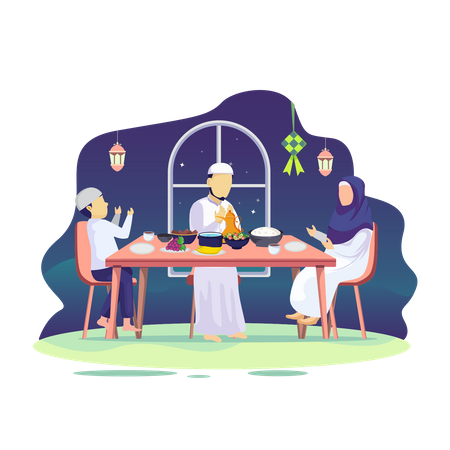 Iftar Celebration  Illustration