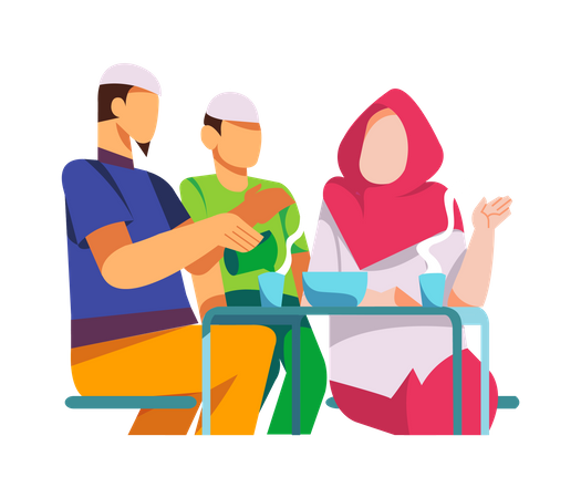 Iftar celebration  Illustration