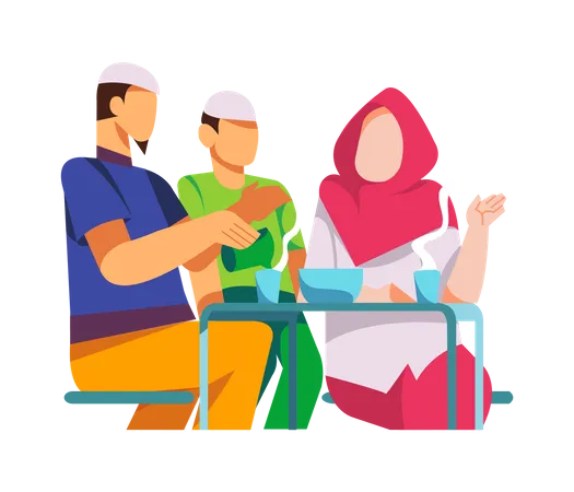 Iftar celebration  Illustration