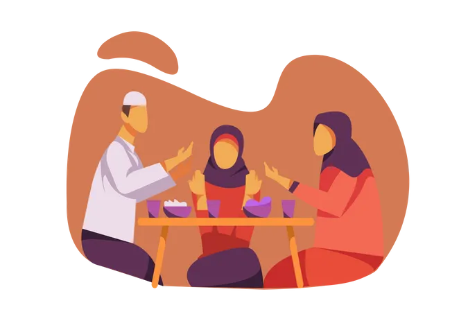 Iftar party Illustration