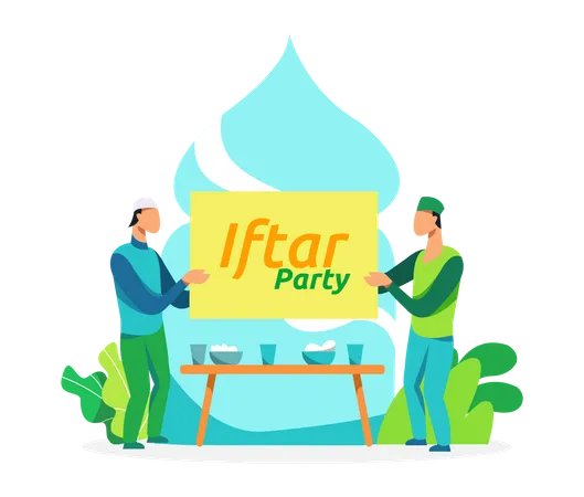 Iftar Party Illustration