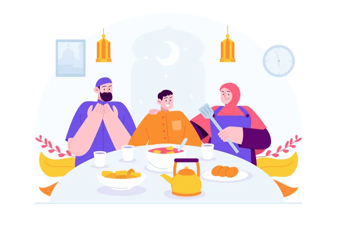 Iftar Party Illustration