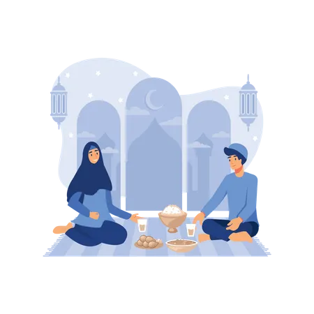 Iftar party Illustration