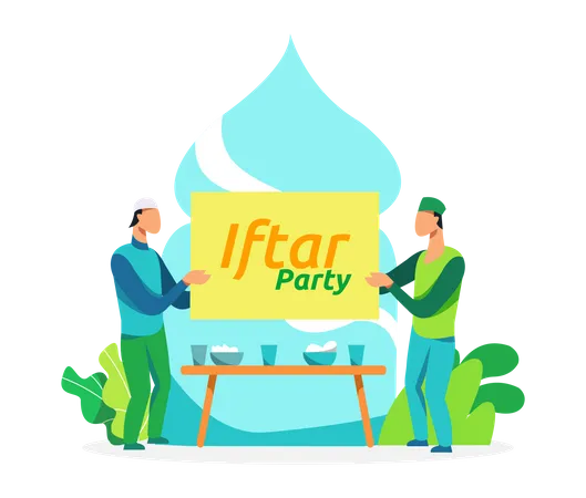 Iftar Party  Illustration