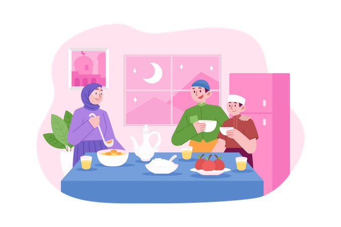 Iftar Party  Illustration