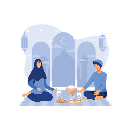 Iftar party  Illustration