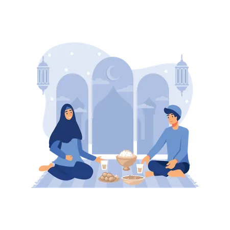 Iftar party  Illustration