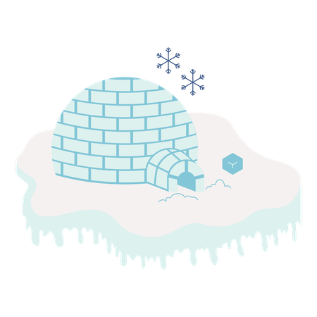 Igloo ice house  Illustration
