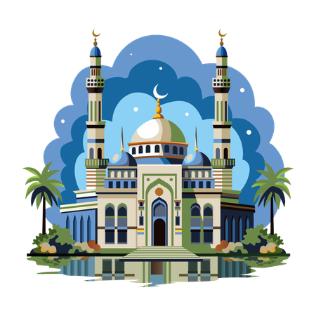 Ikonische Moschee  Illustration