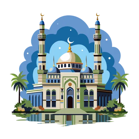 Ikonische Moschee  Illustration