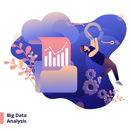 Illustration Big Data Analysis A Modern Illustration Style Concept Can Be Used For Landing Pages Web Ui Banners Templates Backgrounds Flayer Posters Vector Illustration