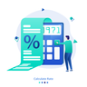 calculate rate illustration svg