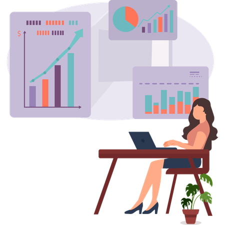 Analyse de données commerciales Illustration  Illustration