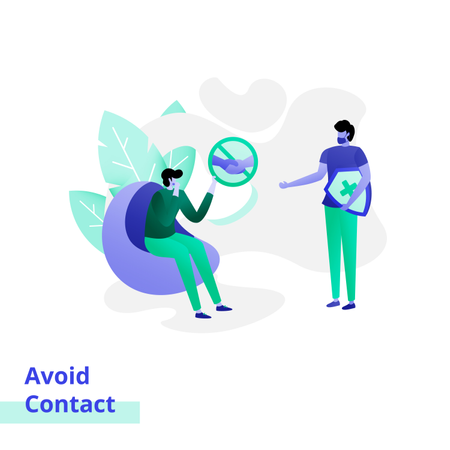 Illustration of Avoid Contact  Illustration