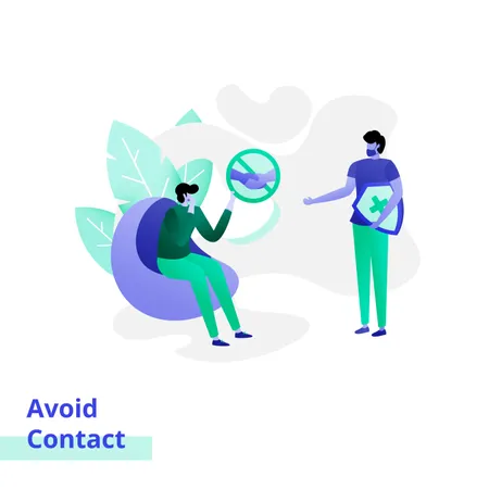 Illustration of Avoid Contact  Illustration