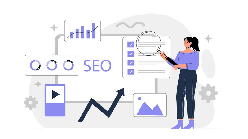 Illustration d'optimisation SEO 04  Illustration