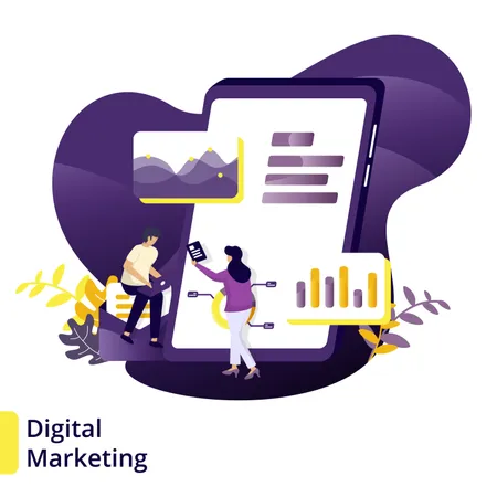 Illustrazione Marketing digitale  Illustration