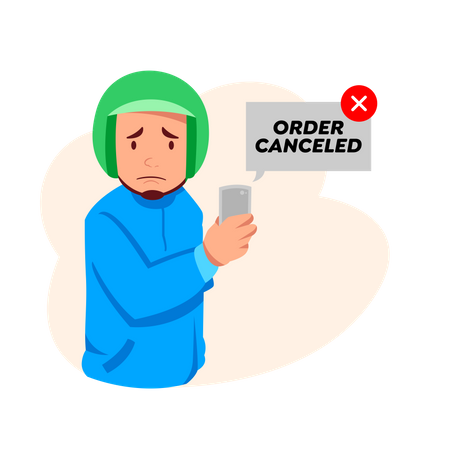 Ilustração de cancelar pedido  Ilustração