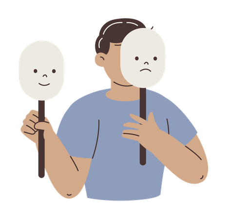 Ilustração de transtorno de personalidade dissociativa  Illustration