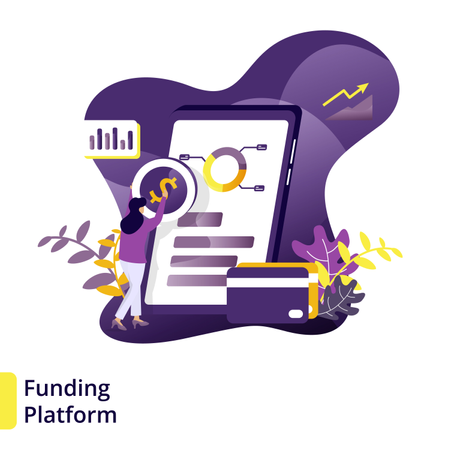 Plataforma de financiamento de ilustração  Ilustração