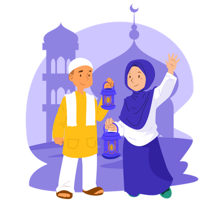 Ilustração do Ramadã está chegando  Ilustração
