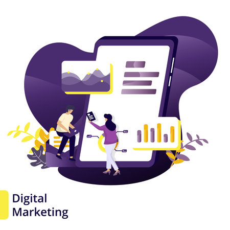Ilustración Marketing Digital  Ilustración