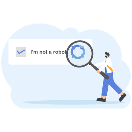 I'm not a robot verification  Illustration