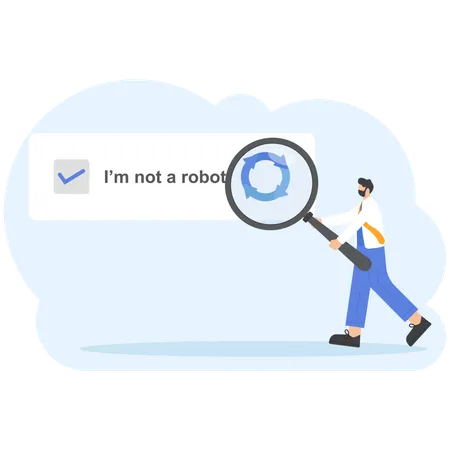 I'm not a robot verification  Illustration