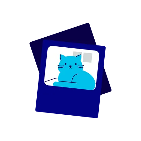 Foto de um gato  Ilustração
