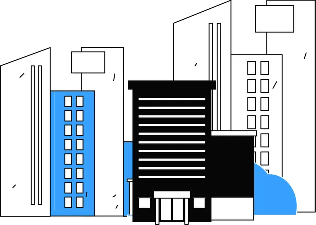 Immeuble de grande hauteur  Illustration