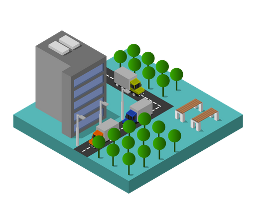 Bâtiments commerciaux  Illustration