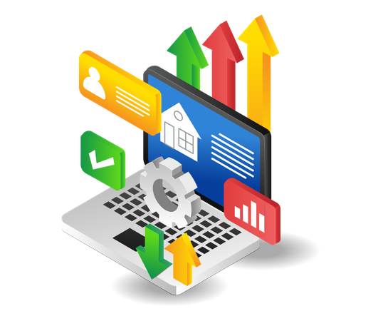 Gewinnanalyse für Immobilieninvestitionen  Illustration