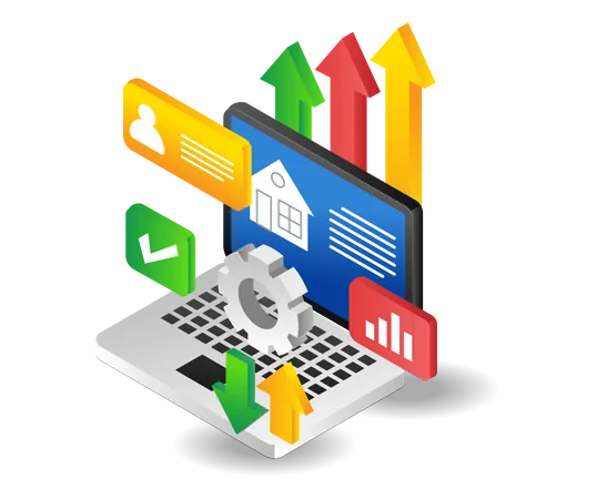 Gewinnanalyse für Immobilieninvestitionen  Illustration