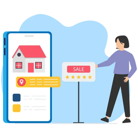 Immobilienanwendung  Illustration