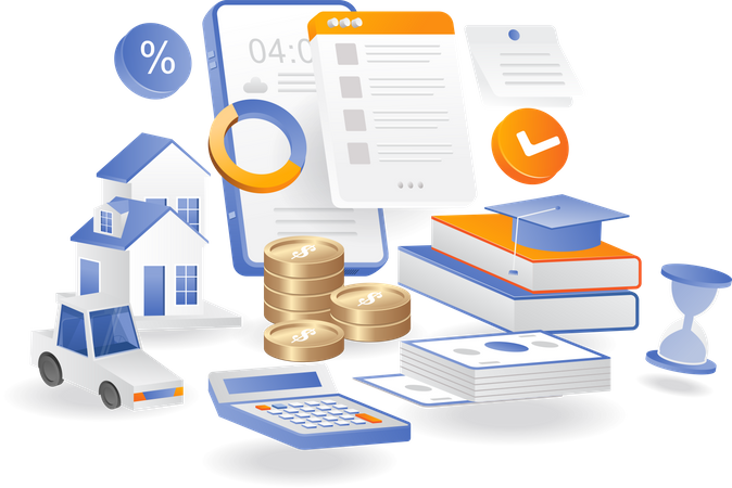 Lernen, Immobilieninvestitionen zu entwickeln  Illustration