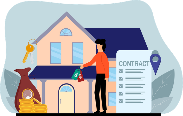 Contrat immobilier  Illustration