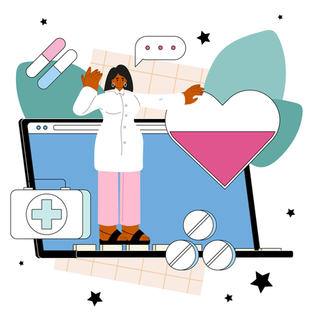 Immunologist online service  Illustration