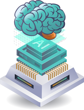 AI 기술 발전이 글로벌 혁신에 미치는 영향  일러스트레이션