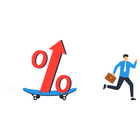 Les taux d’intérêt et le pourcentage d’inflation ont un impact sur l’économie  Illustration