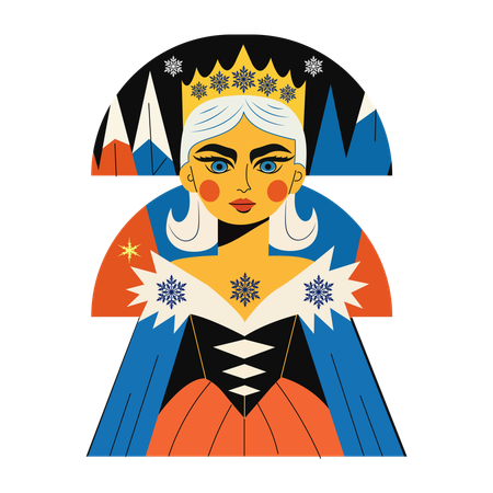 Imperatriz, rainha, personagem, pôquer, cassino,  Ilustração